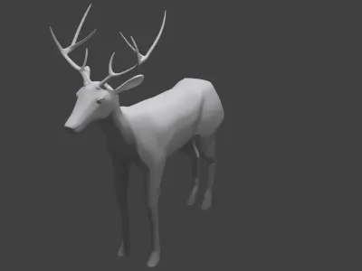 3D Deer model 3D model