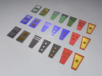military rank 3D model