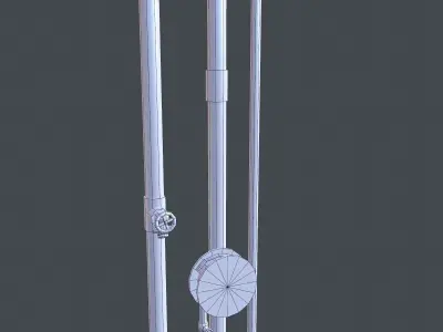 Hose Reel Riser System Low-poly 3D model