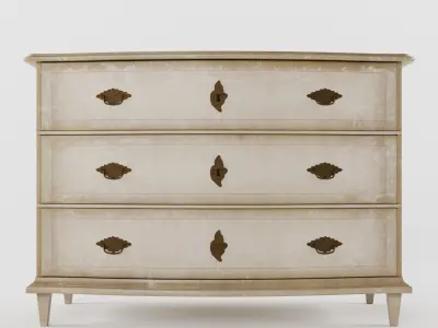 Dresser with 3 Drawers 3D model