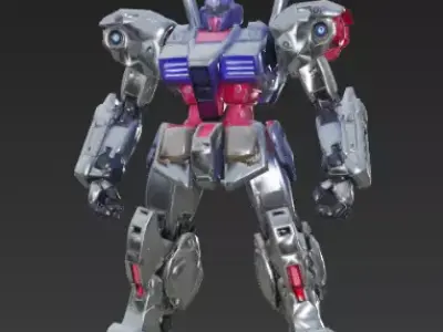 Heavy Striker Mecha 3D Model Military Battle Robot Low-poly 3D model