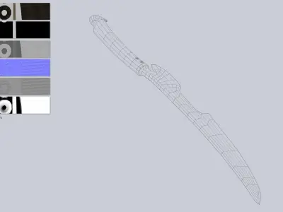 Fantasy dagger Low-poly 3D model