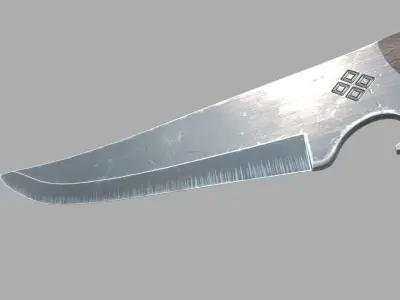 Knife 3D model Low-poly 3D model