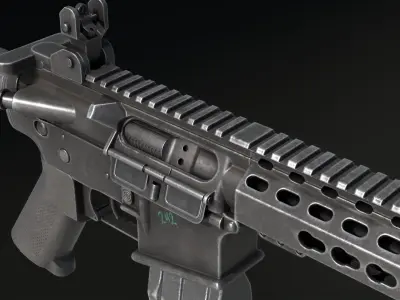 AR-15 ar - rifle Low-poly 3D model purchase