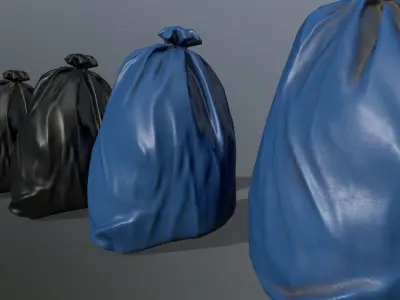 litter bag Low-poly 3D model