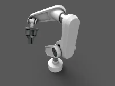 Robotic Arm Fixed Low-poly 3D model