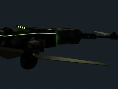 Military Drone model Low-poly 3D model