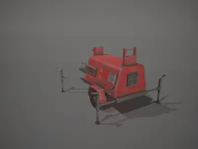 Red Generator Low-poly 3D model