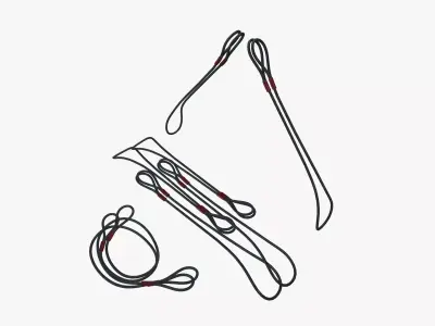 Lifting slings Low-poly 3D model