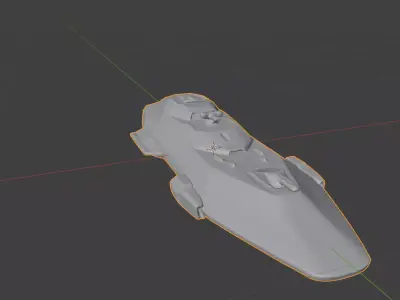 Spaceship with Texture Free 3D model