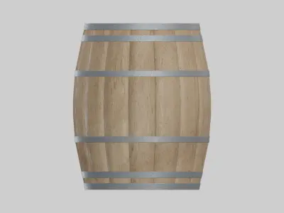 Light Toasted Burgundy Barrel 3D model