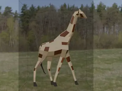 3D Low Poly Giraffe Model Free low-poly 3D model