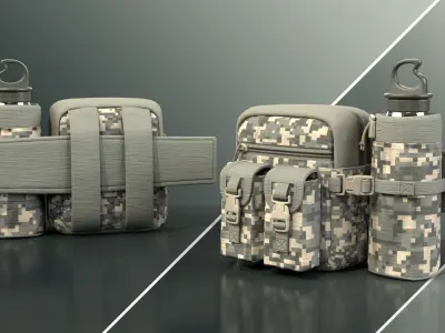 Military-Tactical Multi Pouch Bag 03 Free 3D model