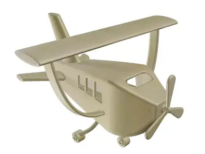 Wooden Aircraft Toy 3D model