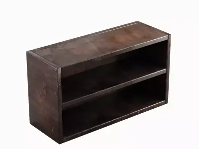 Simple Wooden Bookshelf 01  Low-poly 3D model