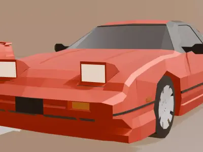 180 SX - Low Poly FREE Free 3D model