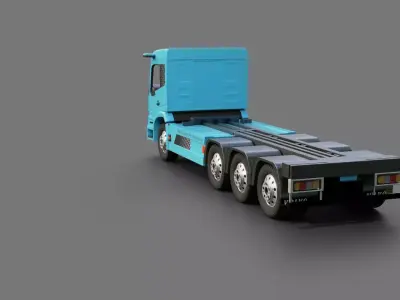 Volvo Electric FMX Chassis Rigged 3D model