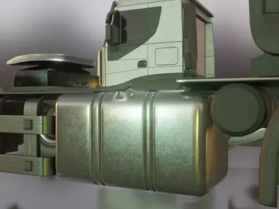 2-Axis Truck High and Low-Poly Version 3D Model Pack