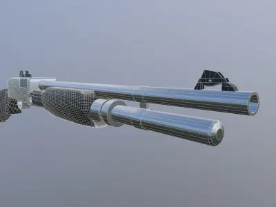 New Benelli M3 Shotgun Low-poly 3D model