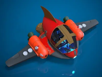 Toon Spacecraft 3D model