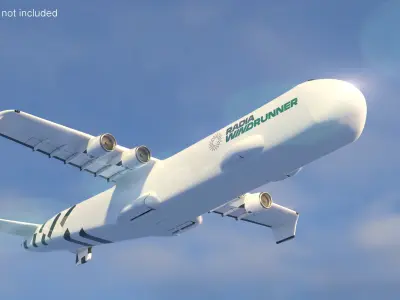 Radia Windrunner Cargo Airplane Rigged 3D model