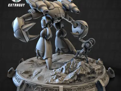 Mecha Crabby Patty Poseable Set 100mm 3D print model