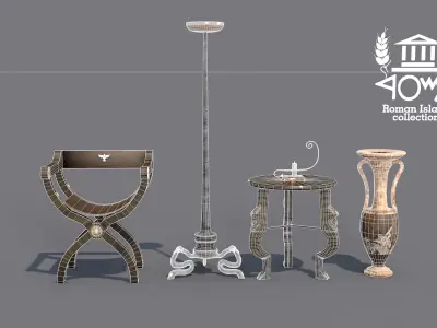 Roman Island Furniture 3D model