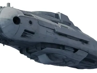 Ion Tempest Starship Highpoly PBR 3D model