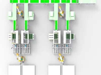 Automatic packaging line-packing  stacking equipment 3D model
