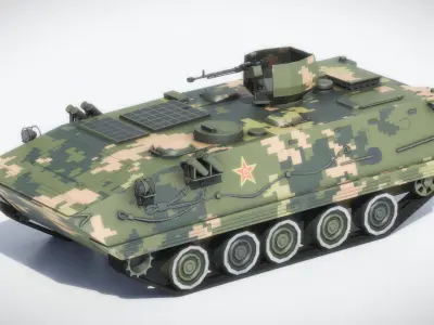 Type 89 AFV Low-poly 3D model
