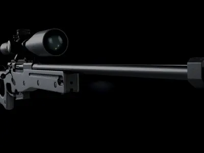  AWP Sniper Rifle Low-poly 3D model