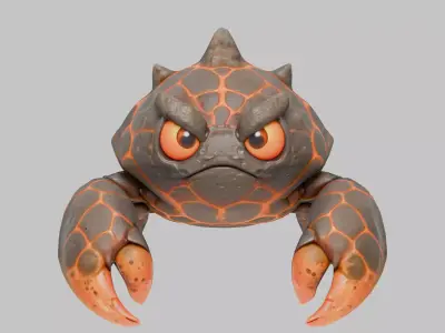 Lava Crab Low-poly 3D model