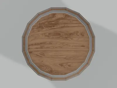 Medium Toasted Lowpoly British Barrel Low-poly 3D model