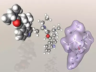 LSD Lysergic acid diethylamide molecule 3D model
