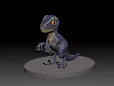 dino blue 3d print Free 3D print model