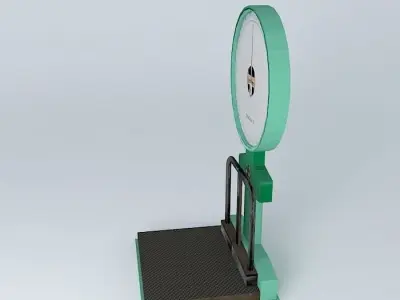 Eco Platform Scale  Old Steam Days Free 3D model