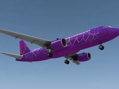 Airbus A320 Brussels Airlines 3D model purchase
