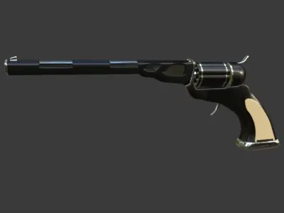 Old Western Revolver 3D model