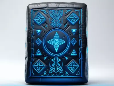 Mystic Glowing Rune Block 3D model