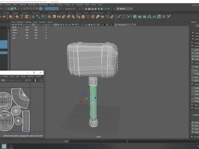 Hammer Stylized  Low-poly 3D model