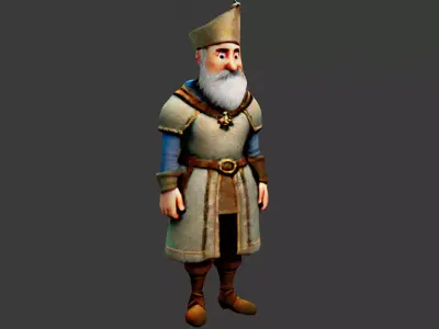 Old King Low-poly 3D model