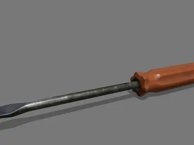 screwdriver Low-poly 3D model 27