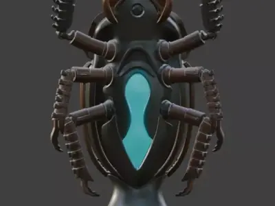 Cybernetic Scarab Beetle 3D Model Analysis 3D model