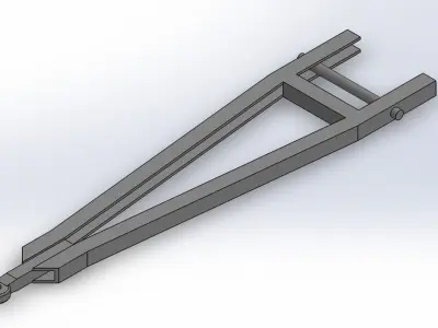 trailer tractor coupling rod Free 3D model