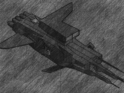 Low poly space fighter - Perun Free low-poly 3D model