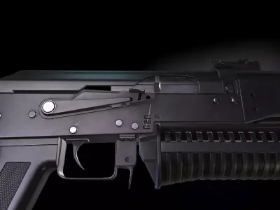 Bizon Submachine Gun Low-poly 3D model