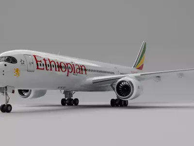 Airbus A350 3D model buy