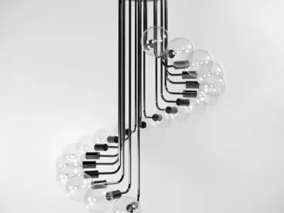 Aluminum ceiling lamps Free 3D model