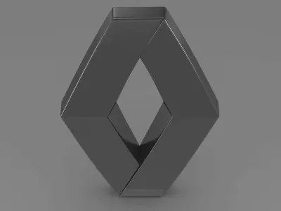 renault logo 3D model from CGTrader