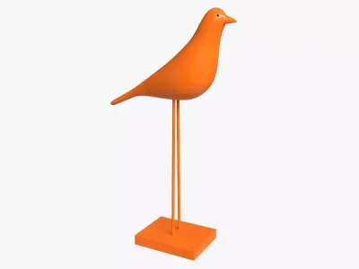 Abstract Ceramic Bird Figurine Free 3D model